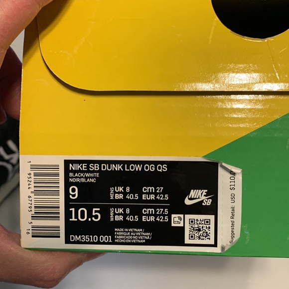 🦓 New Mens Nike SB Dunk low OG QS - Picture 14 of 14